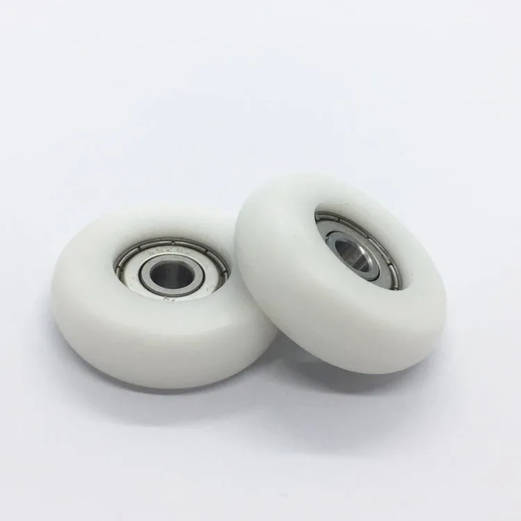 32mm 38mm 40mm 50mm Flat Round plastic nylon roller wheels bearing for