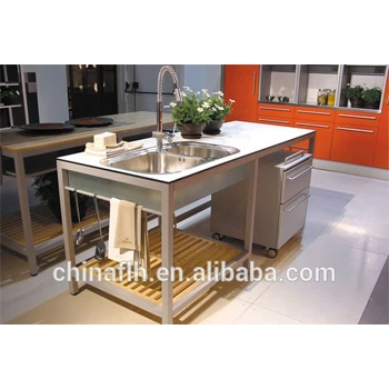 White Hpl Compact Green Material Kitchen Island Laminate