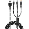 2019 New Pattern Bamboo Joint Shape 2.4A 3 IN 1 Charging USB Data Cable For Mobile Phones