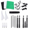 High quality Studio Photography Triple light Kit with Muslins Backdrops Light Stands Umbrellas Light Bulb 50*70cm softboxes