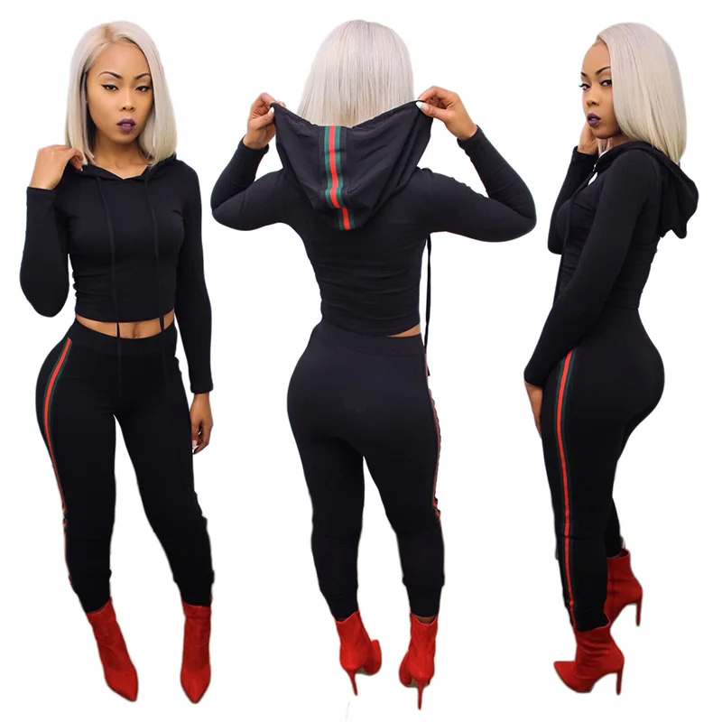 New Stripe Stitching Tracksuit For Women Two Piece Set Suit Streetwear Lady Loose Casual Sports Suit Plus Size