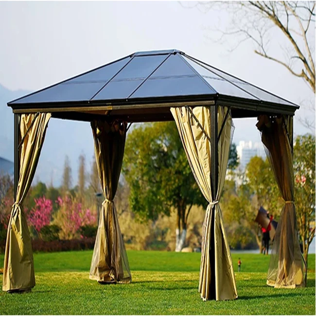 3m X 3m Aluminium Rattan Garten Pergola Sonne Schatten Garten Pavillon
