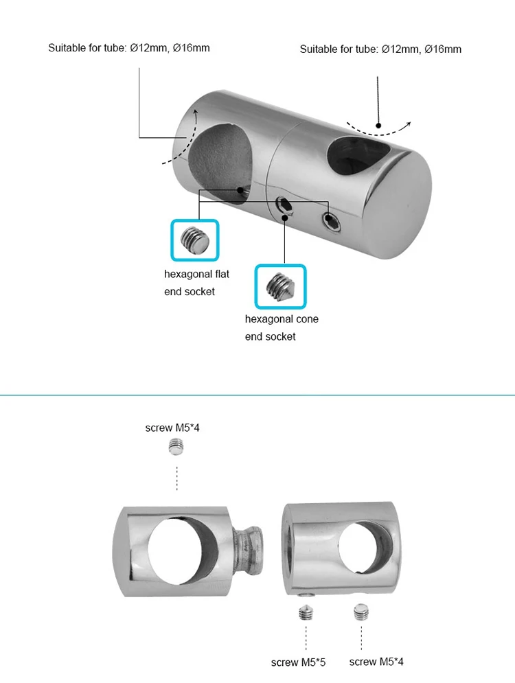 Factory Supplies Balustrade Handrail Fittings Stainless Steel Stair ...