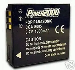 1150mAh 2x Bateria para Panasonic CGA-S005 DMW-BCC12