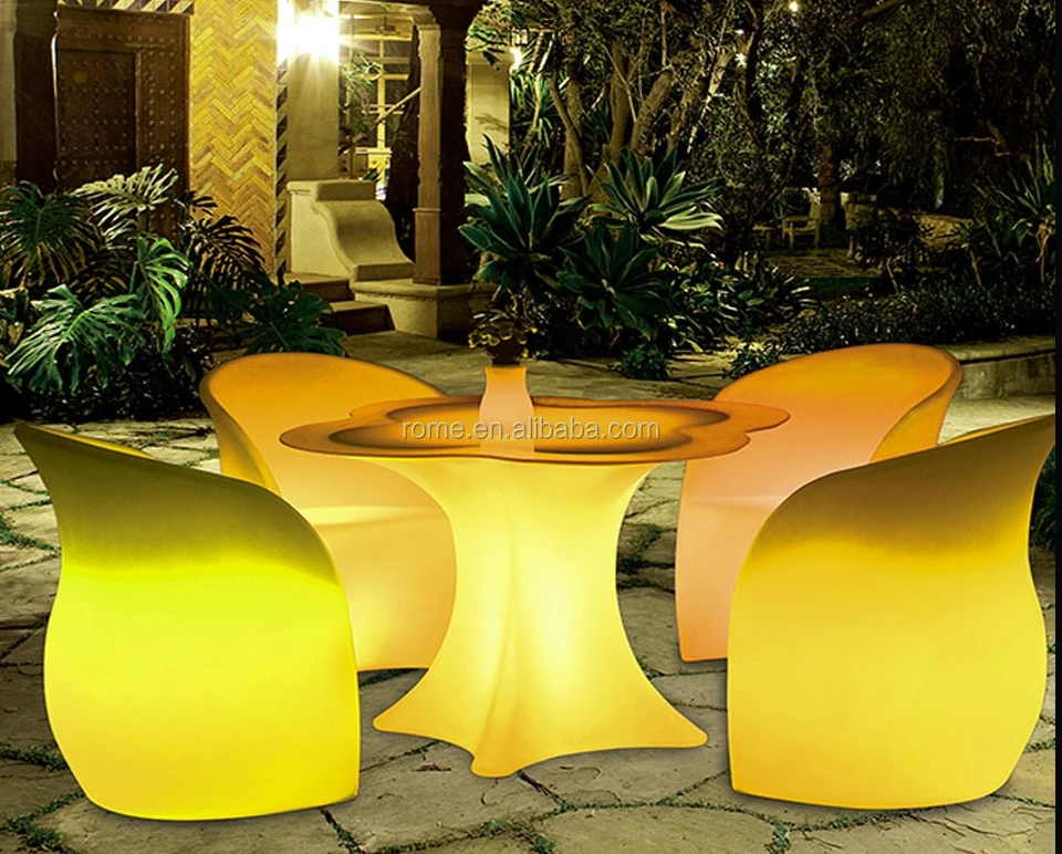 Waterproof Outdoor Glowing Led Light Up Table Patio Furniture Buy