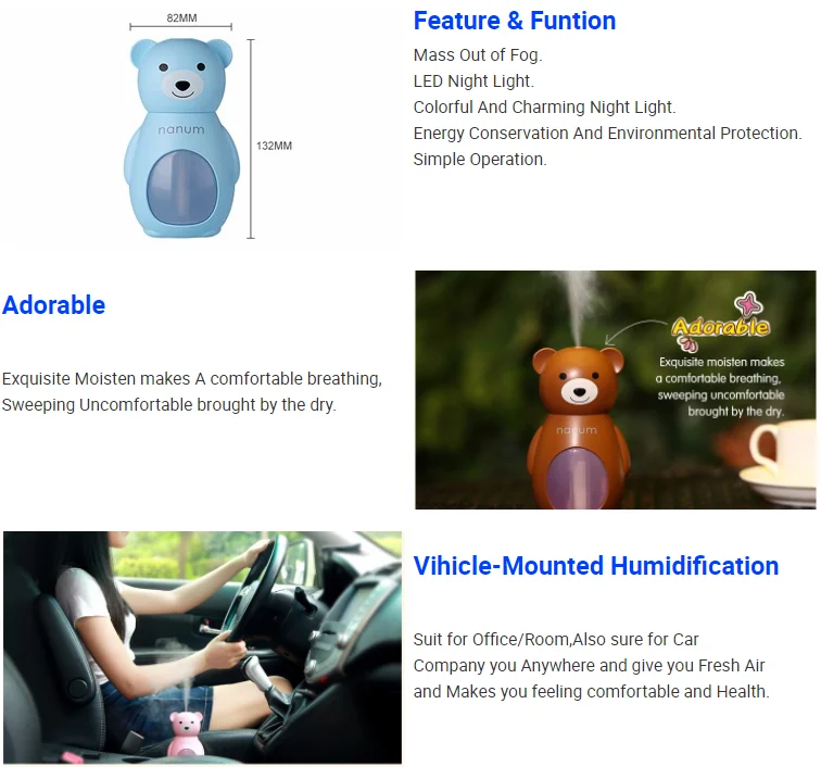 Amazon Hot Sale Ultrasonic Electric Mist Maker Donut Portable Bottle