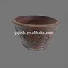 Pure color oval Pottery flower pot