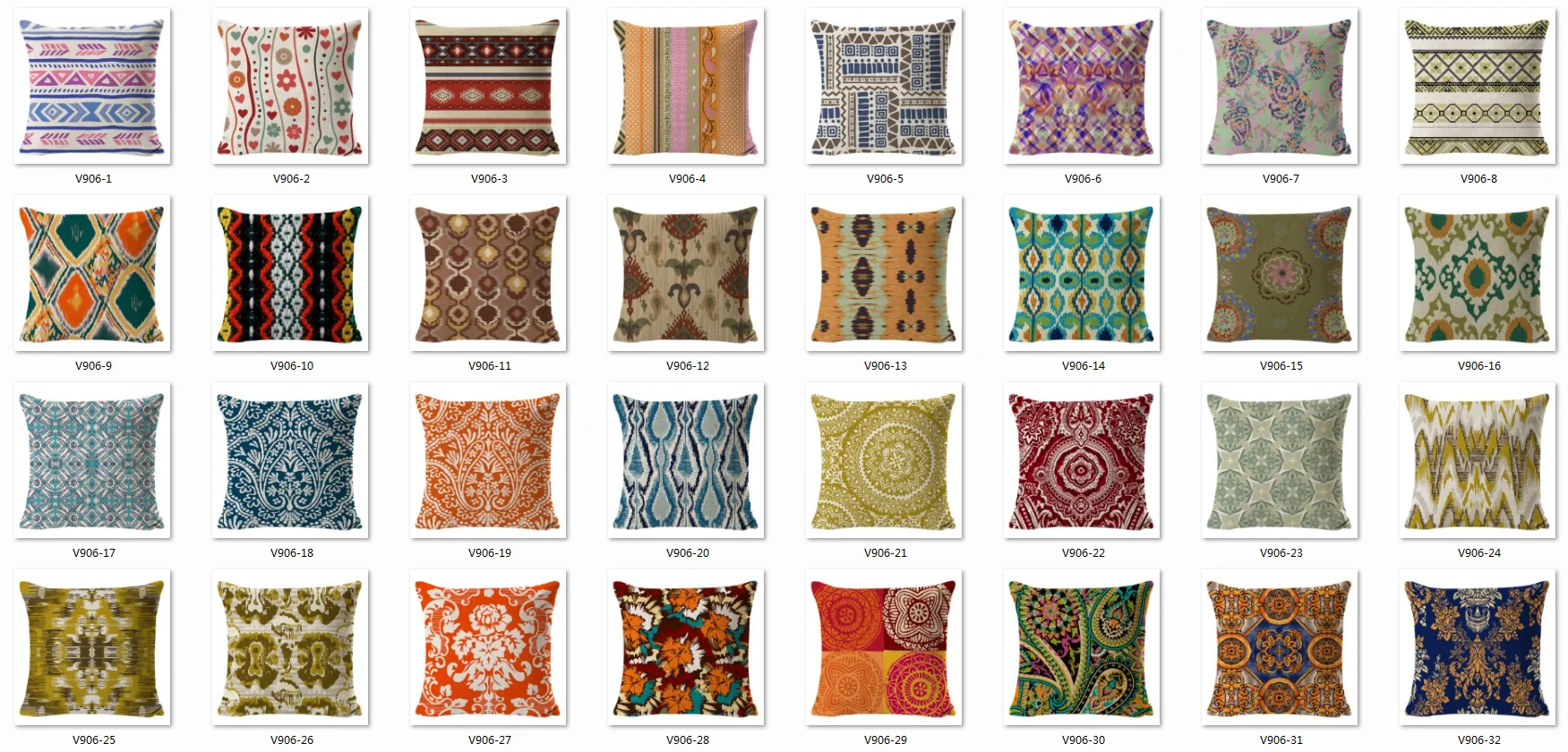 Moroccan Persian Oriental Paisley Floral Print Indoor Outdoor