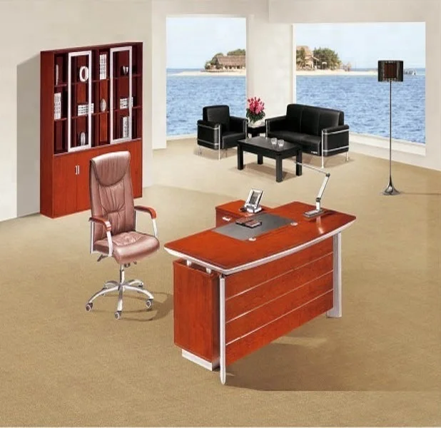 Affordable Stainless Steel Leg Boss Modern Director Desk Affordable Stainless Steel Leg