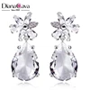 New Gift Choice Big Clear Drop Crystal Top Quality CZ Gift Bridal Wedding Jewelry Earrings