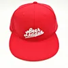 High quality red 6 panel 3d model embroidery flatbrim snapback hats shenzhen
