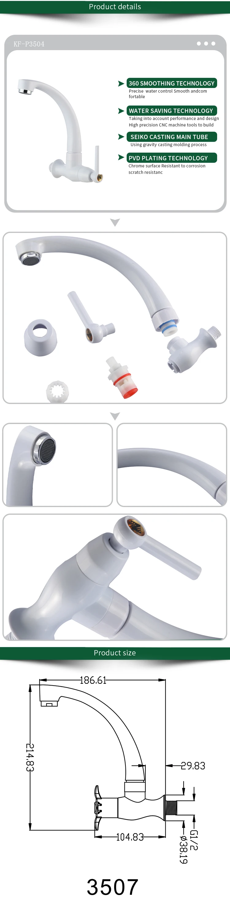 plastic abs kitchen faucet