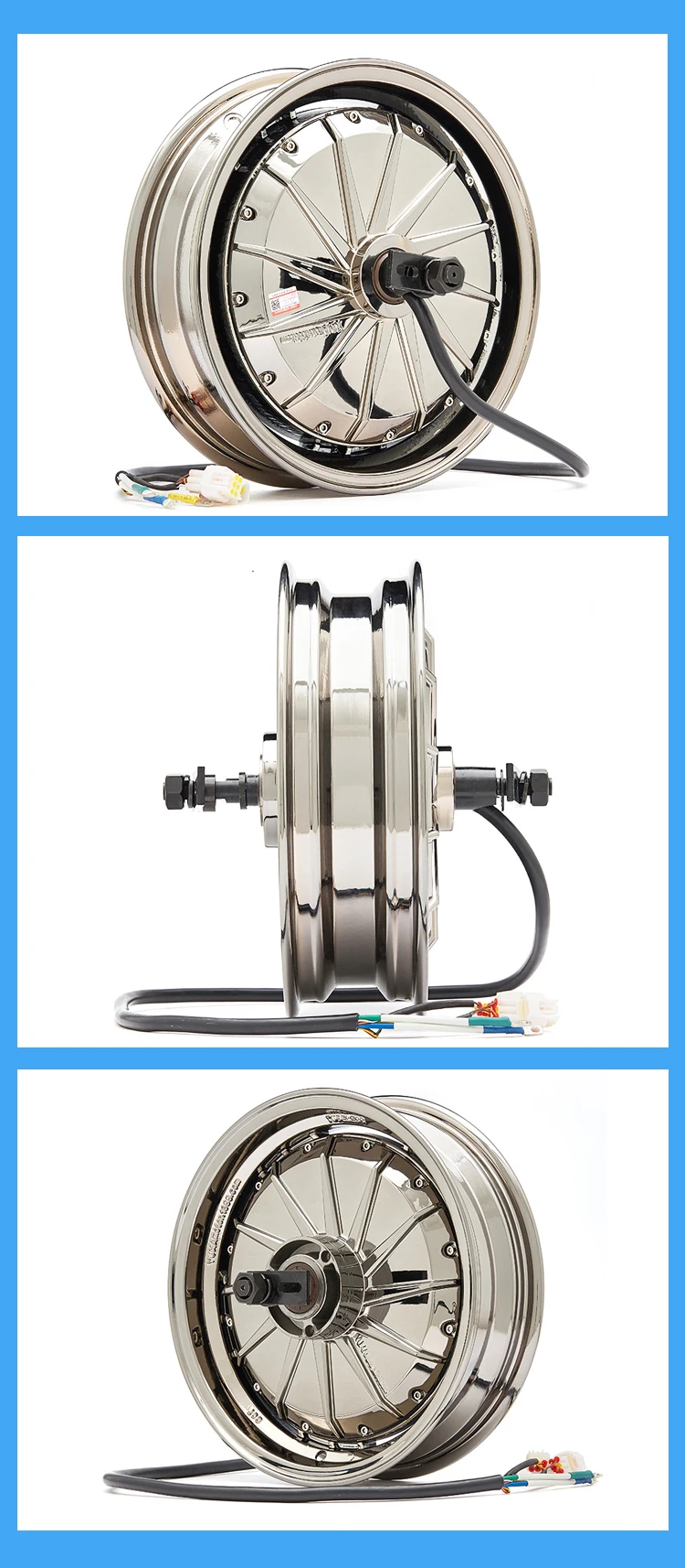 13inch 72v Brushless Dc Electric Hub Motor Kit 3000w For Motorcycle