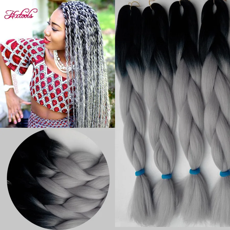 10pcs 24 60cm 100g Synthetic Braiding Hair Extensions Ombre Colors 10pcs 24 60cm 100g Synthetic Braiding Hair Extensions Ombre Colors Black Purple Grey Jumbo Braid Free Shipping Worldwide