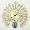 large metal modern peacock wall clock wedding gifts for guests