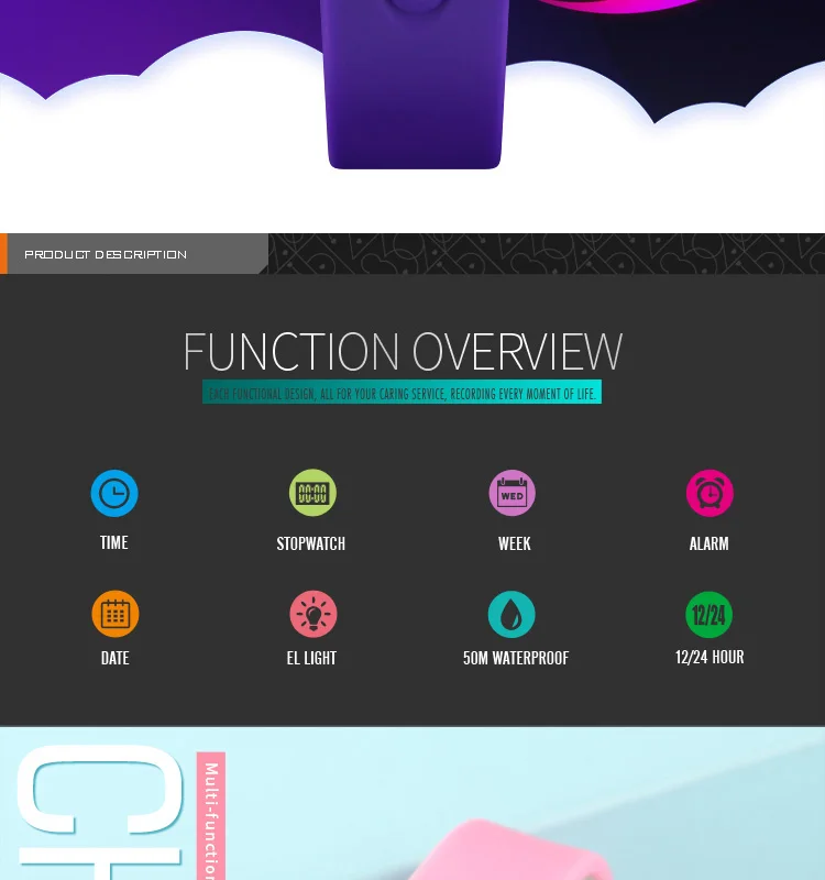 Skmei 1478 цифровые часы для девочек, детские наручные часы, спортивные силиконовые часы