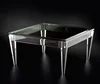 An-c145 European Design Factory Sell Round Dining Table Designs/Clear Plastic Dining Table/Adjustable Height Dining Table