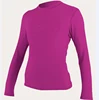 Factory Customized Simple Design Popular Rash Guards for Women Swimming Surfing and Snorkeling UPF50+