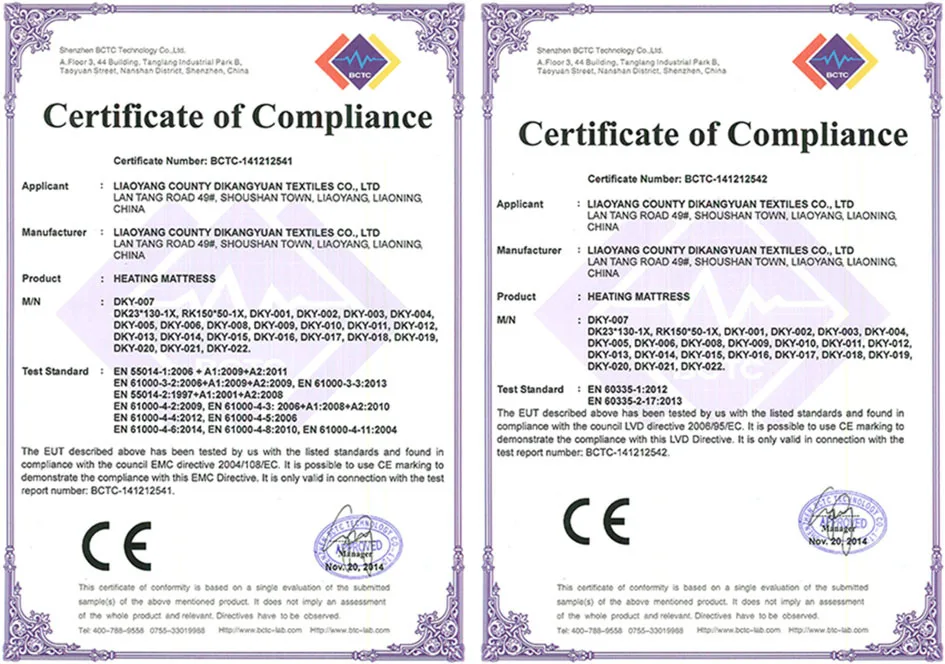 CE CERTIFICATION