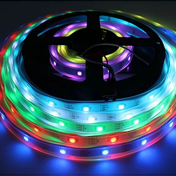 hot sale LED Light Strip Lights 3.2ft WS2812 1m PCB White Individually Addressable Led Strip 30 Pixel