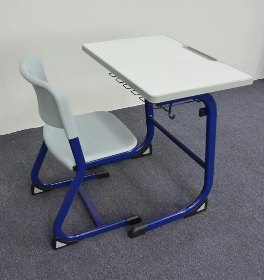 Modern Affordable School Set Desk With Attached Chair Training