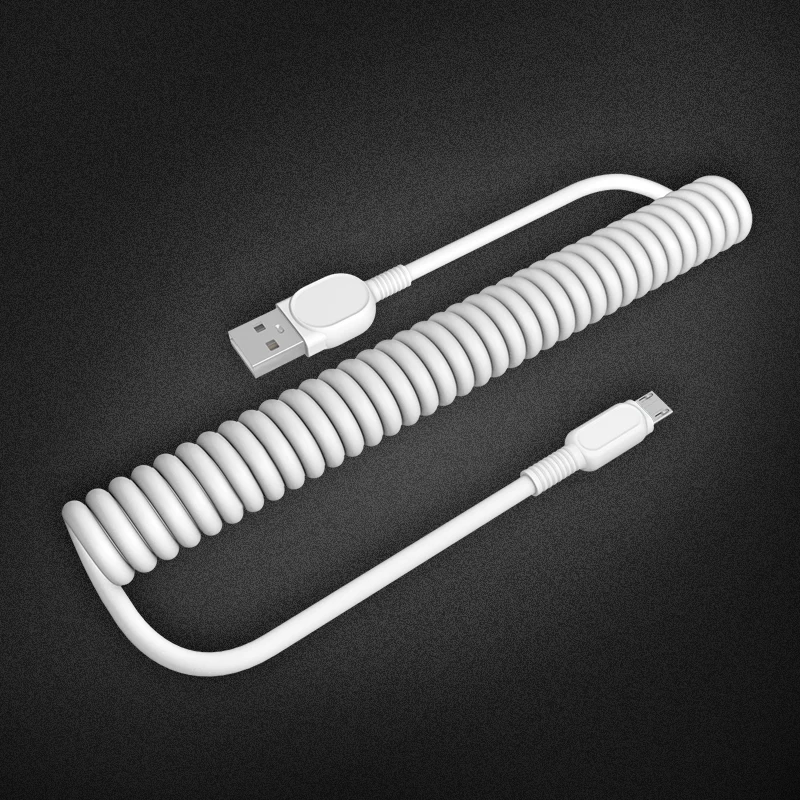 USB Data Cable Flexible Spring Wire for iPhone