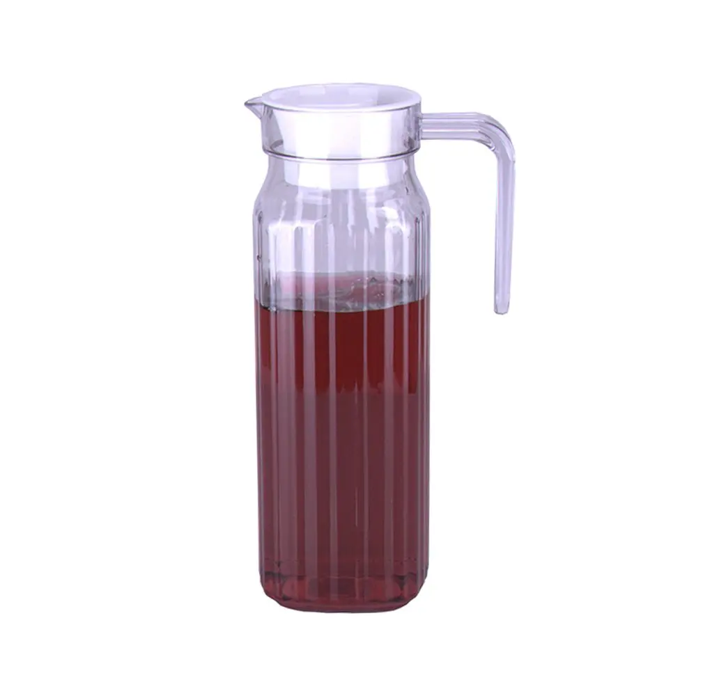 Shatterproof Acrylic Water Pitcher, Fruit Infusion Washable Water Carafe Best For Infused Lemon, Fruit, Herbs Or Iced Tea Beverages (38 Ounces)