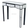 TOP MIRROR hot sale Chic Black Contemporary Modern Console Sofa Table Mirrored New