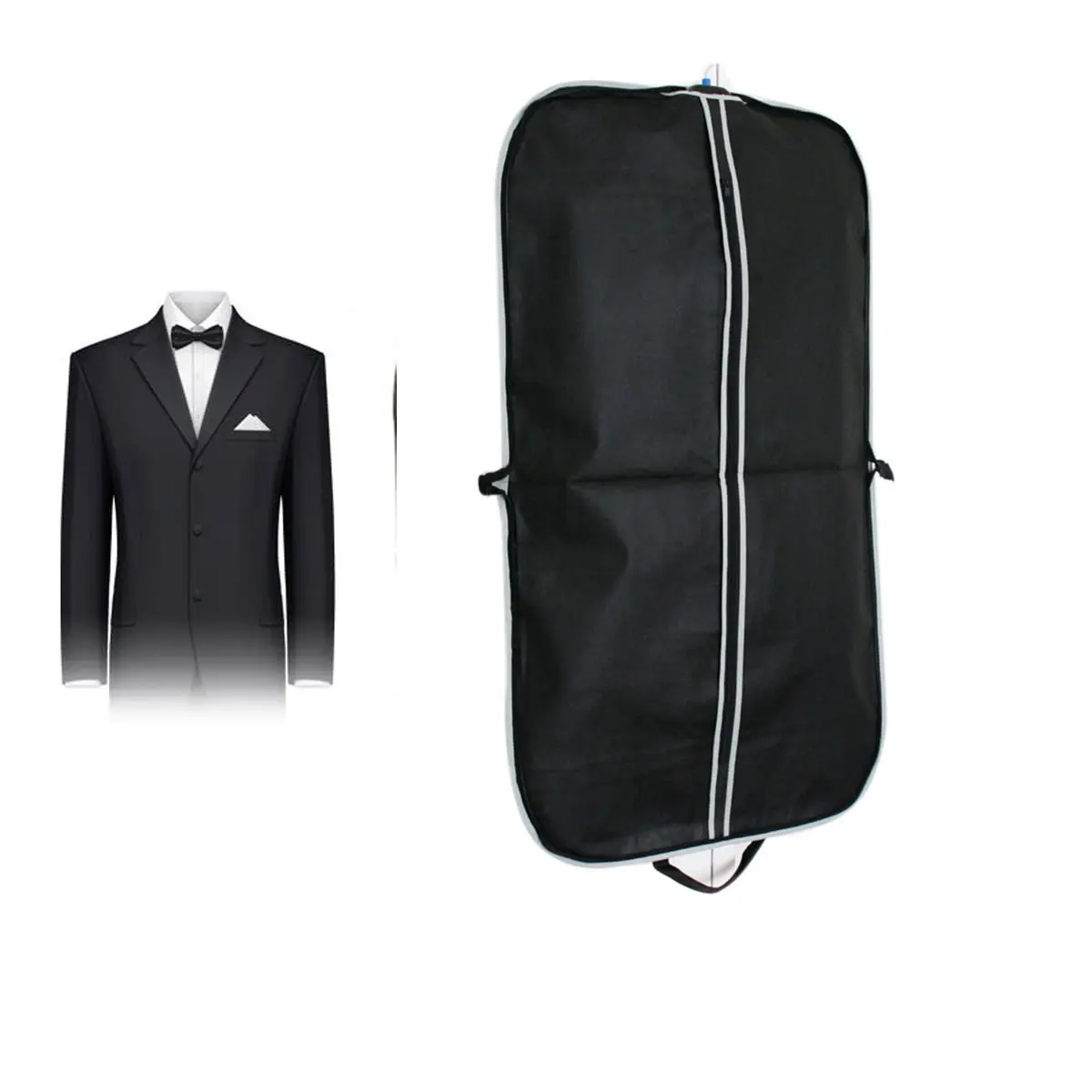 定制徽标拉链锁服装旅行袋礼服手提袋挂西装防尘罩袋