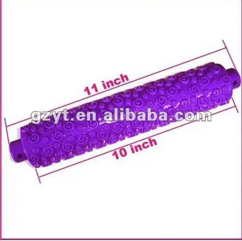 Plastic Fondant Spiral Pattern Decorative Embossing Rolling Pin