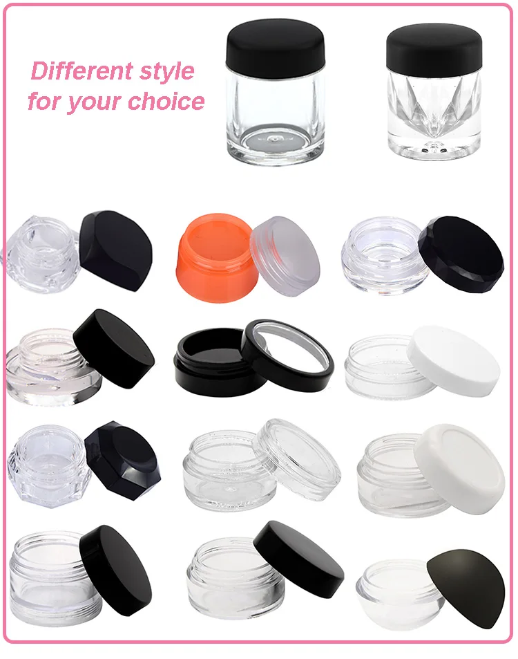 empty face cream cosmetic packaging small plastic cream jar