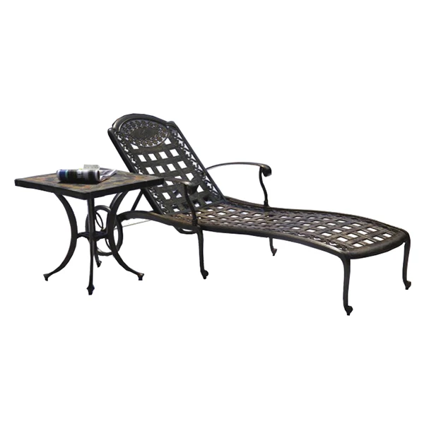 Aluminum Garden Outdoor Furniture Beach Chair Lounger Sun Bed Cast