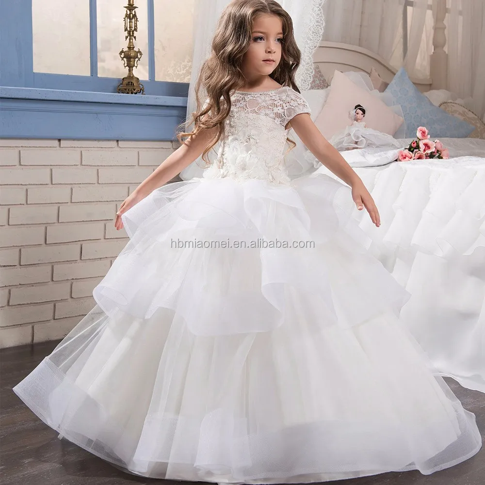 white ball gown flower girl dresses
