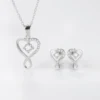 heart -shaped embellished diamond jewelry custom processing set