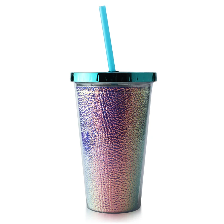 Plastic Double Wall Tumbler With Glitter Plastic Cup Buy Plastic