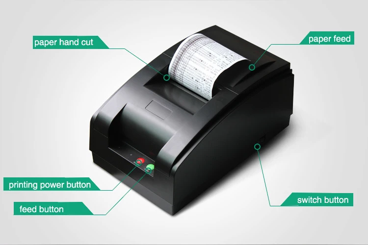 Qunsuo 76mm Portable Wireless Bluetooth Mobile Small Desktop Dot Matrix