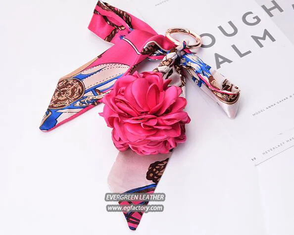 Fashion flower accessories gift key chain hot sale decoration for handbag from China FT070