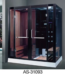 1200mm cabin house sector sliding door tempered glass material steam room