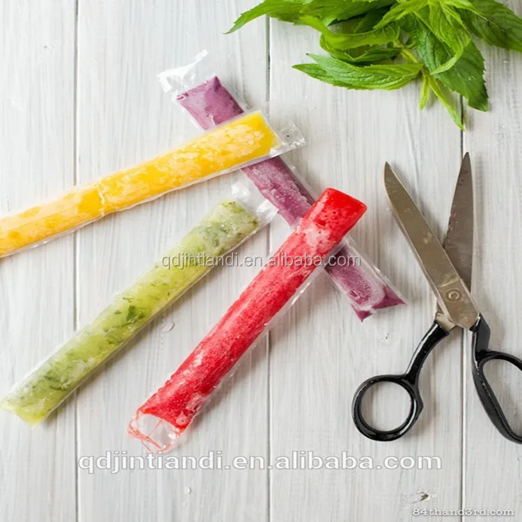 Custom Printed Disposable Ice Pop Ziplock Bags Popsicle Packaging Bag