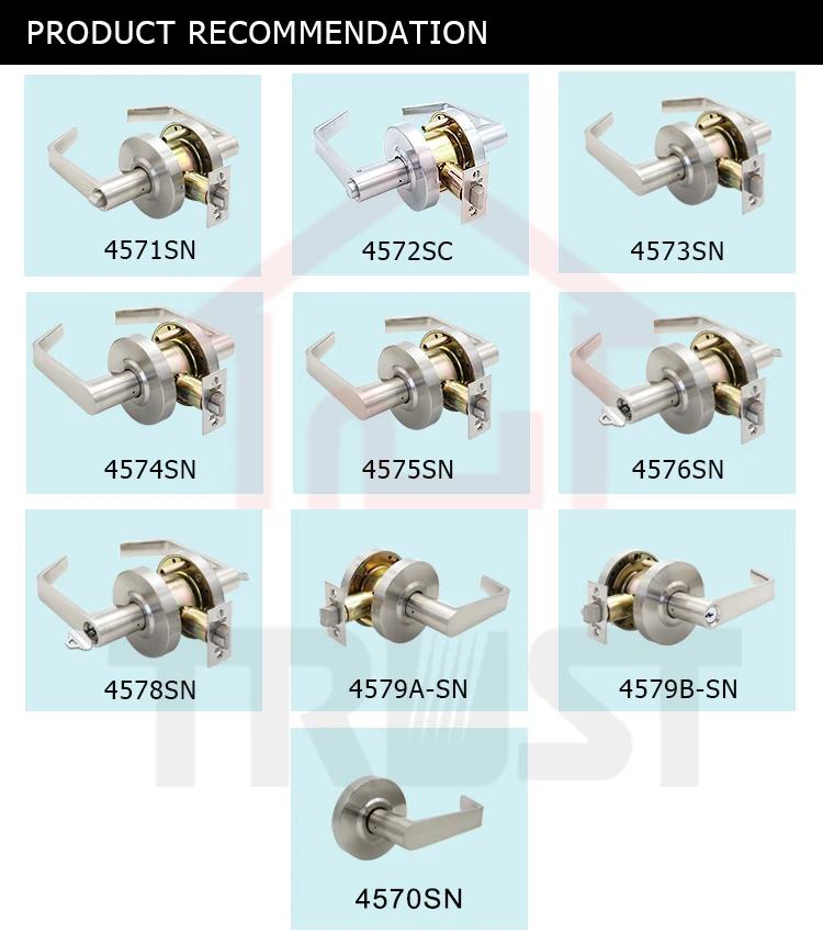 Trust 4579asn Ansi Grade 2 Commercial Industrial Lever Door Lock