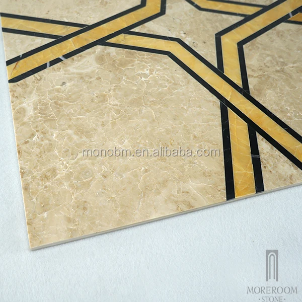 Latte Mármol Color Beige laminado Suelo de Mármol Azulejos Chorro de