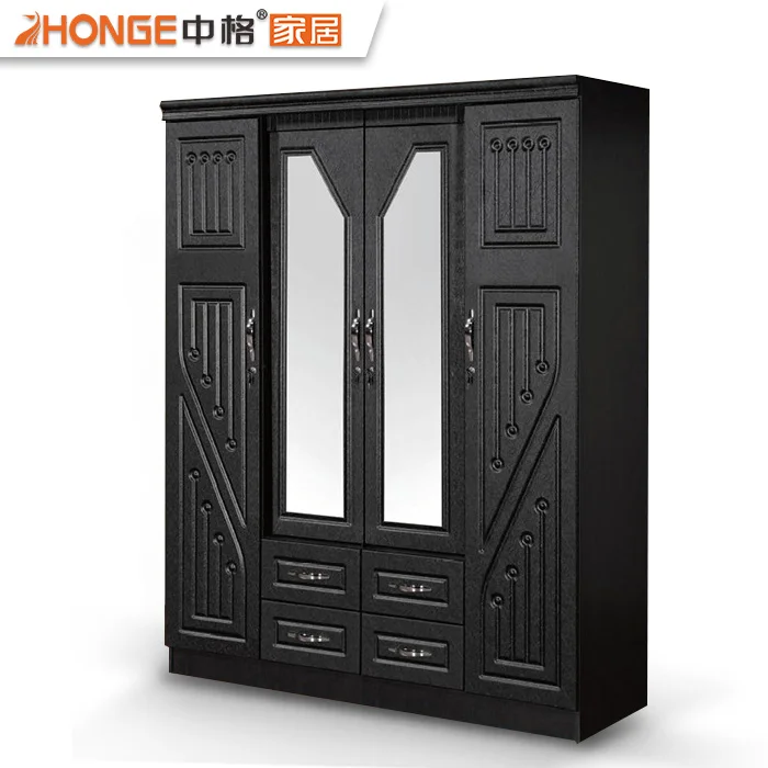 Whole Sale Furniture Assembled 4 Door Wardrobe Inside Designs