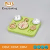 DIY Handmade Souvenirs Multi Shapes Clock Silicone Cake Biscuits Decorating Baking Molds
