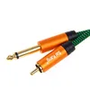 Best Price 6.5mm to rca cable nylon braided rca cable audio cable