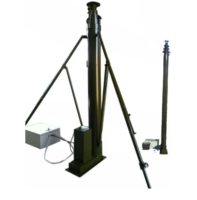 9m Vehicle Mounted Electric Telescopic Mast Motorized Crank Up Pole