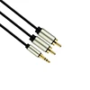 Premium Metal Shell Audio Cable AV 3.5mm Stereo To 2RCA Cable