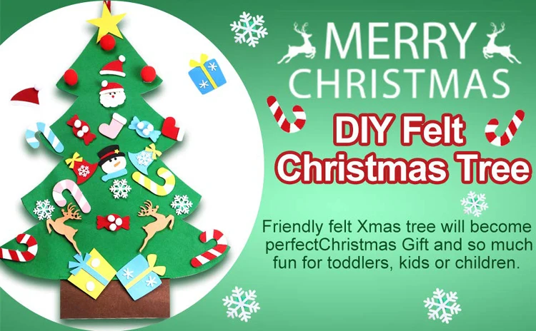 卸売壁掛けクリスマス装飾品diyフェルトクリスマスツリー装飾 Buy クリスマス装飾 クリスマスの装飾品 クリスマスツリーの装飾 Product On Alibaba Com