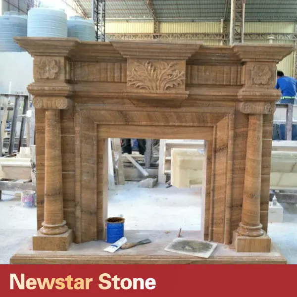 Chimenea De Decoración De Piedra Para El Hogar,Diseño Prefabricado