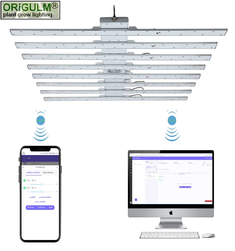 ORIGLITE Spectral Tuning Dimming LED Plant Grow Light Samsung LM301B LED Grow Light 660nm IR UV 660W CXB3590 Quantum Board Bar - ANKUX.COM