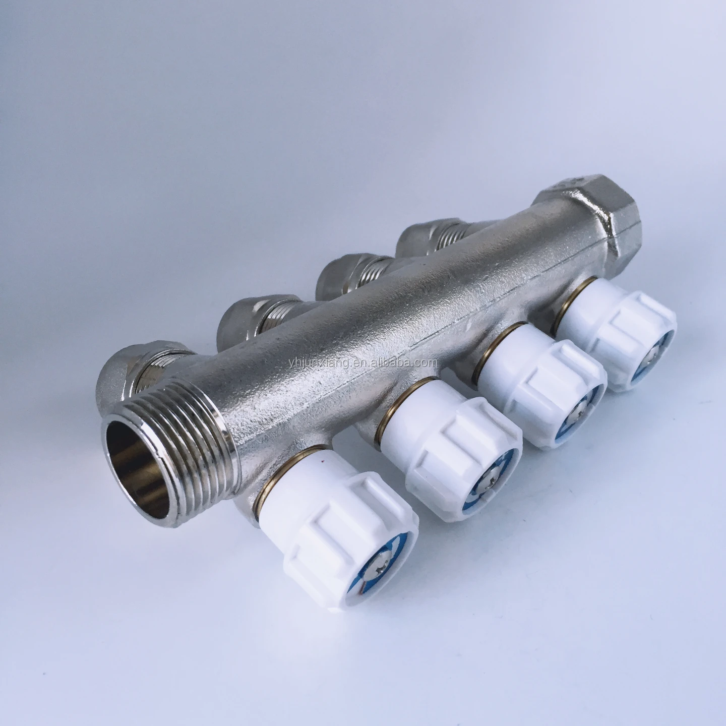 3/4"manual Brass 4 Way Underfloor Heating Manifold With Pex Fitting